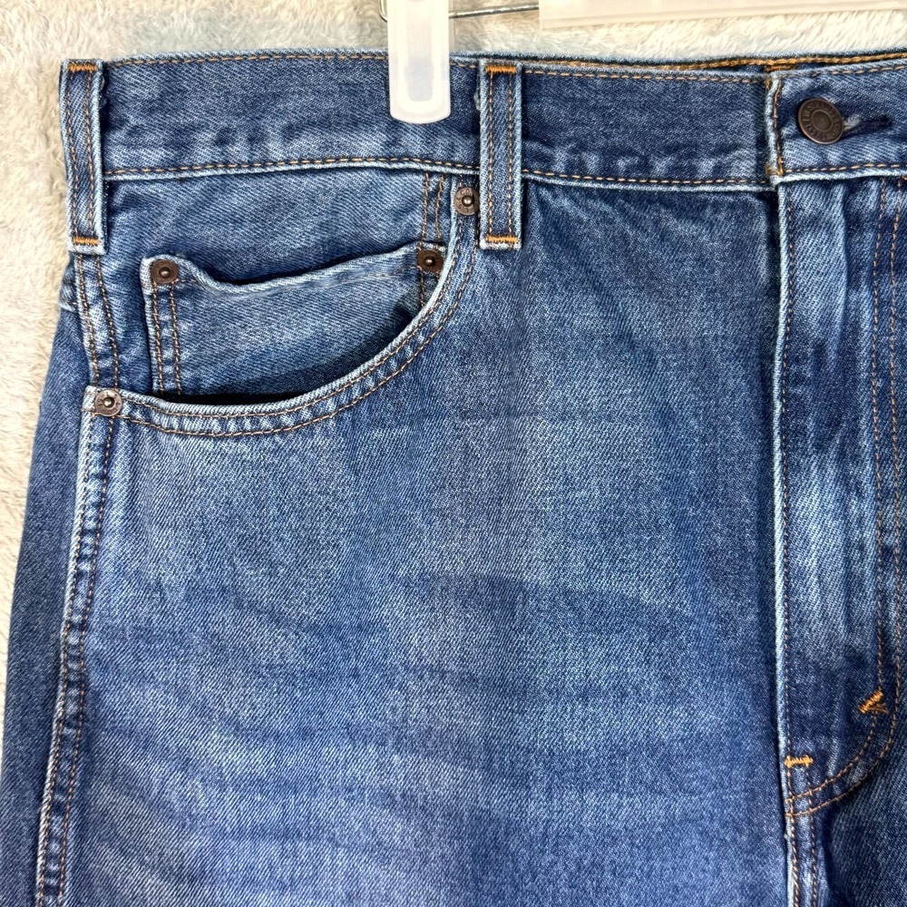 Levi's Western Fit Jeans 40x30 Blue Denim High Rise Straight Leg Cowboy Fit - Picture 3 of 16